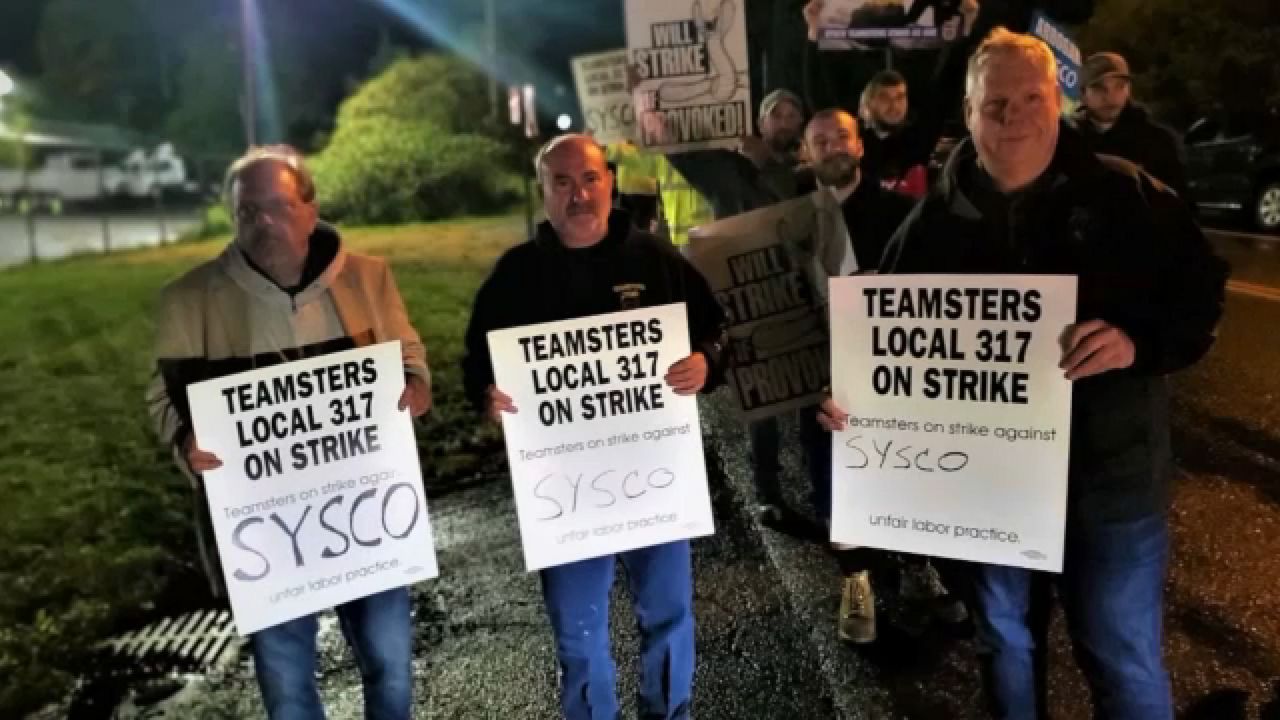 Nearly 200 union workers for Sysco go on strike