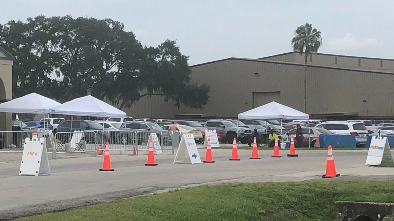 Monoclonal antibody treatment location at Kings Forest Park in Tampa (Spectrum News/Jorja Roman)