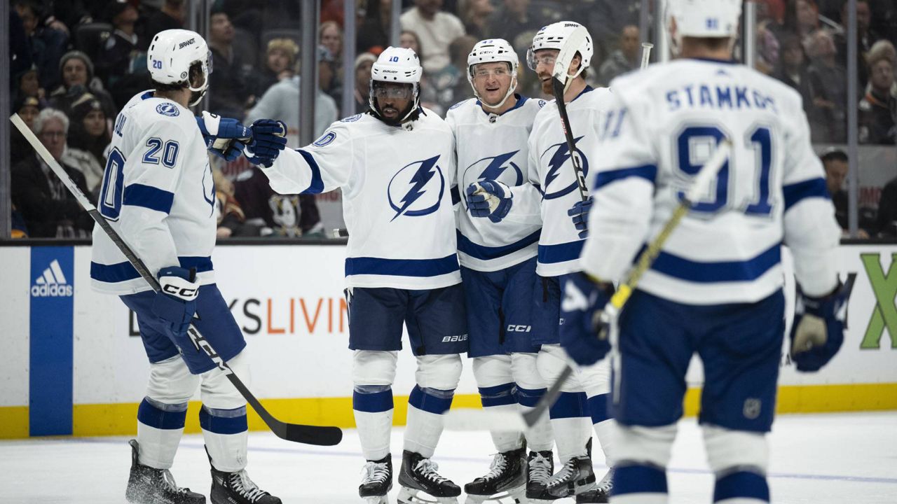 The Lightning will begin their quest for a fourth Stanley Cup crown Sunday at 12:30 p.m. at the Florida Panthers.  (AP Photo/Kyusung Gong) 