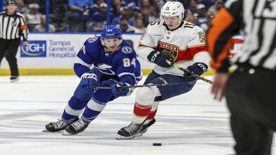 Forward Tanner Jeannot made his Tampa Bay Lightning debut on Tuesday night against the Florida Panthers.