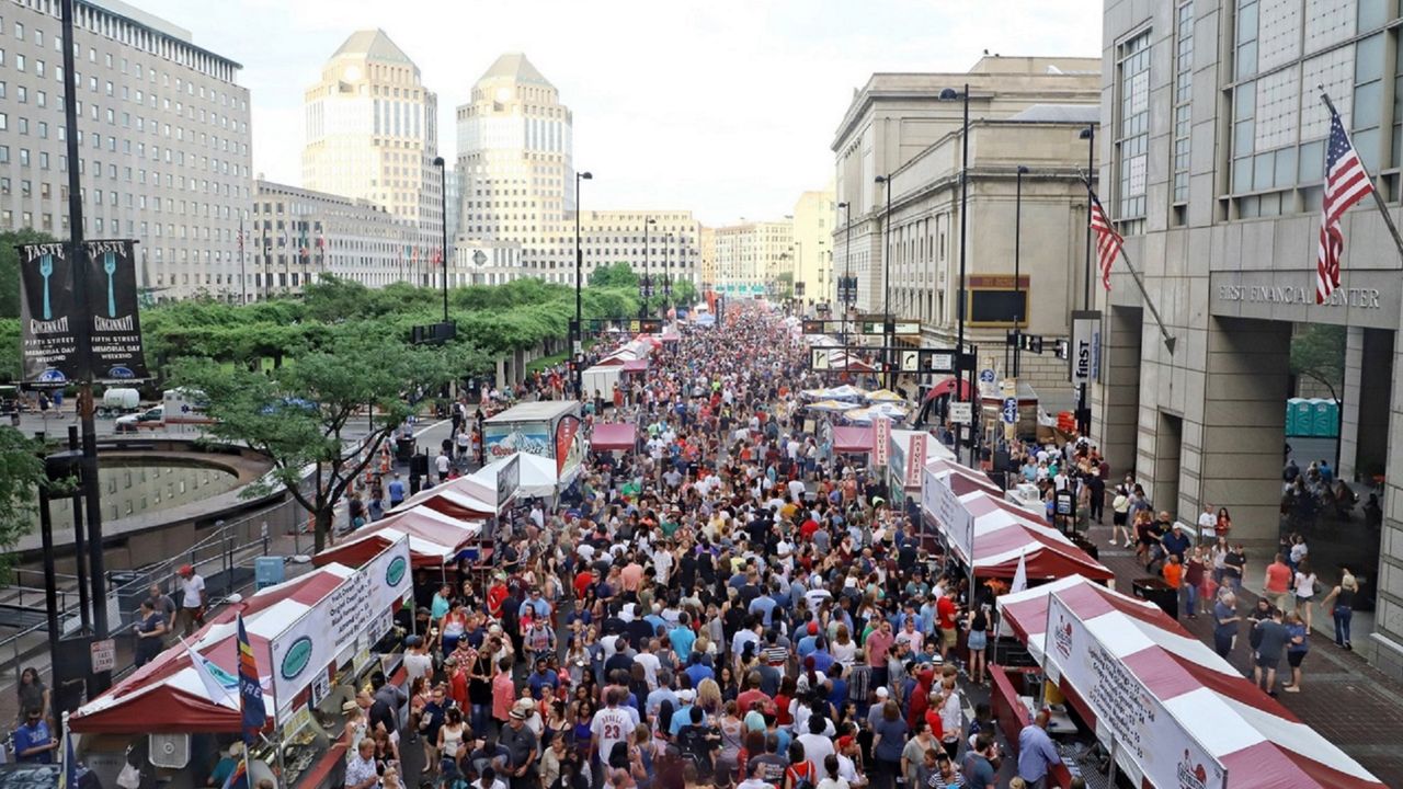 The 2022 rendition of the Taste of Cincinnati will take place along Fifth Street in downtown Cincinnati. (Photo courtesy of Cincinnati USA Regional Chamber)
