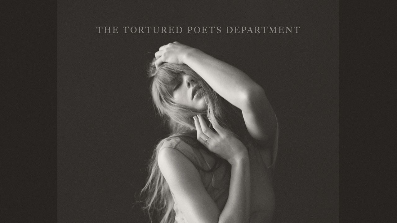 This cover image released by Republic Records show "The Tortured Poets Department" by Taylor Swift. (Republic Records via AP)