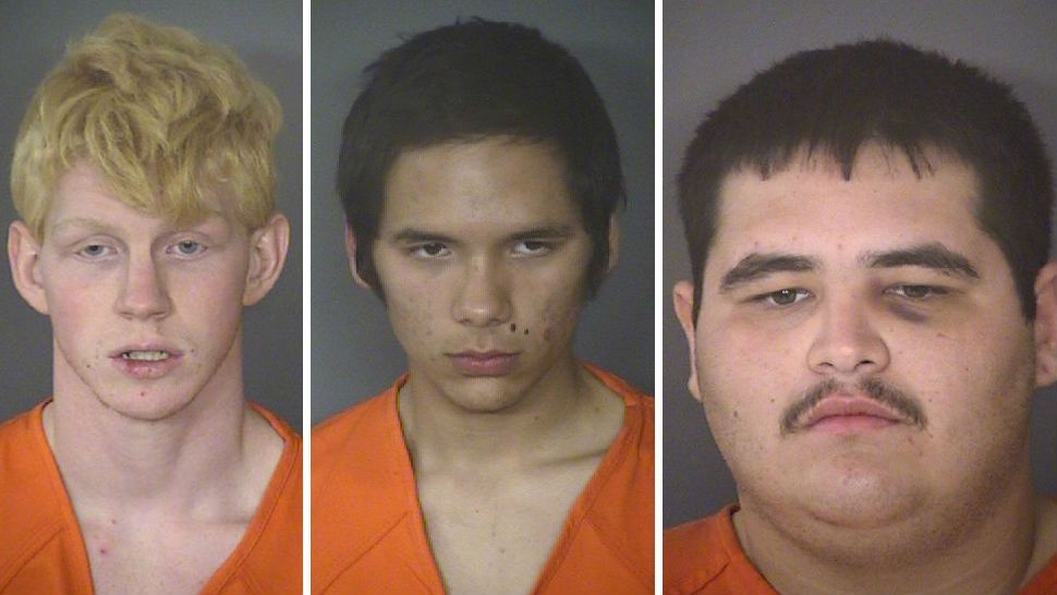 Damian Walker (left), Milo Mendez (center), David Samora (right), have all been arrested and charged with murder for the death of Raymond Silvia. (Courtesy: Bexar County Jail)
