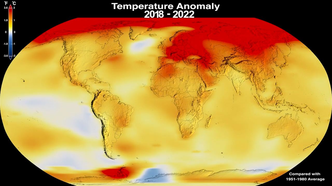 NASA climate report shows 2022 tied for 5th hottest year