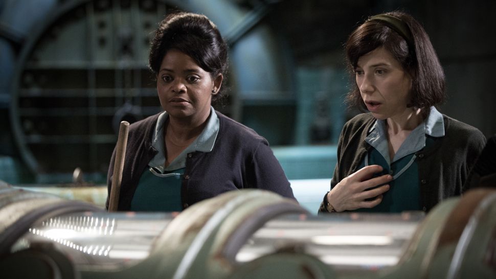 Octavia Spencer and Sally Hawkins in the film THE SHAPE OF WATER. (Photo: Kerry Hayes)