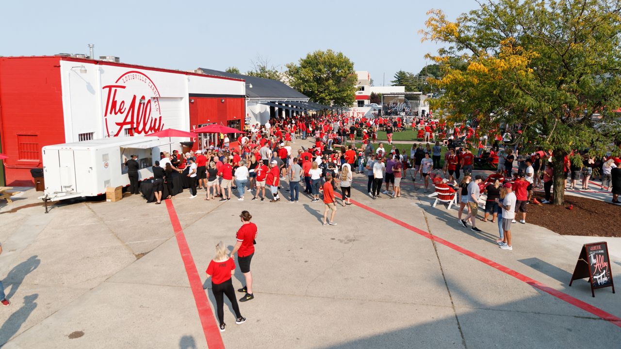 The Alley is the tailgate destination for UofL football fans and is located across the street from Cardinal Stadium. (UofL Athletics)
