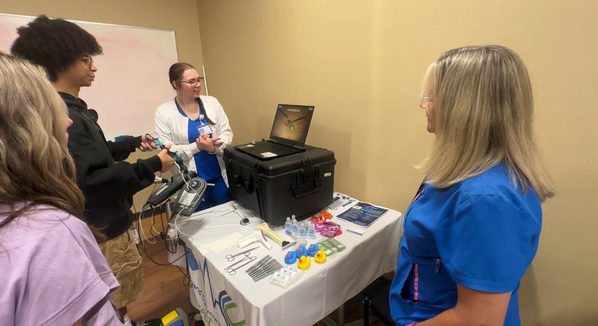 Cleveland County high schoolers are participating in immersive activities, introducing them to healthcare careers like surgical care and nursing. (Spectrum News 1/Jennifer Roberts)