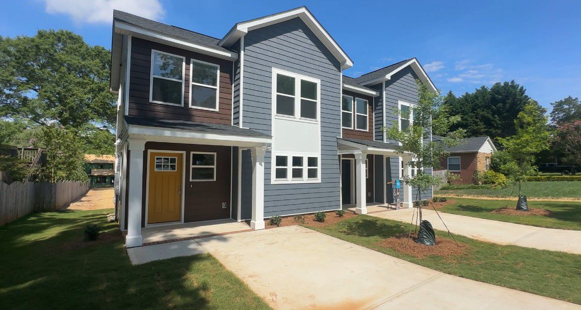 Pictured is Habitat for Humanity of the Charlotte Region's first completed 'by-right' duplex, a multi-family unit built by single-family homes (Spectrum News 1/Jennifer Roberts)