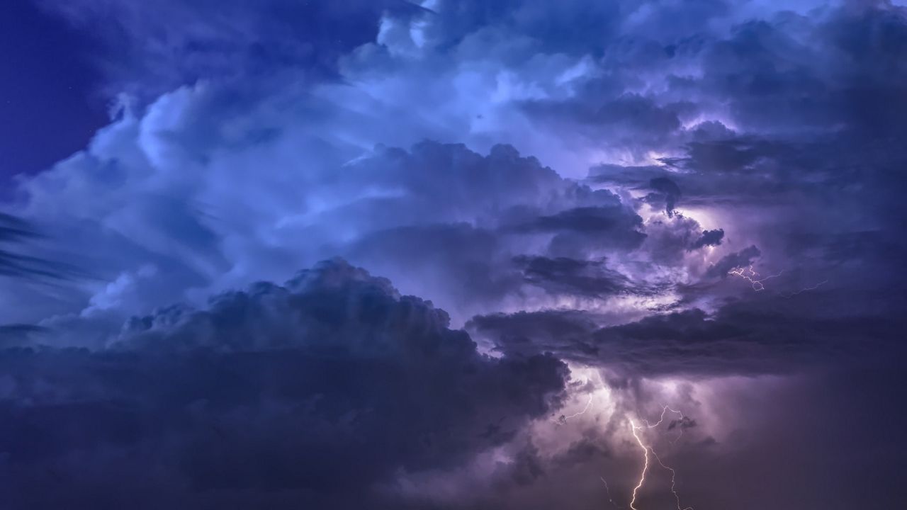 Thunderstorm with lightning