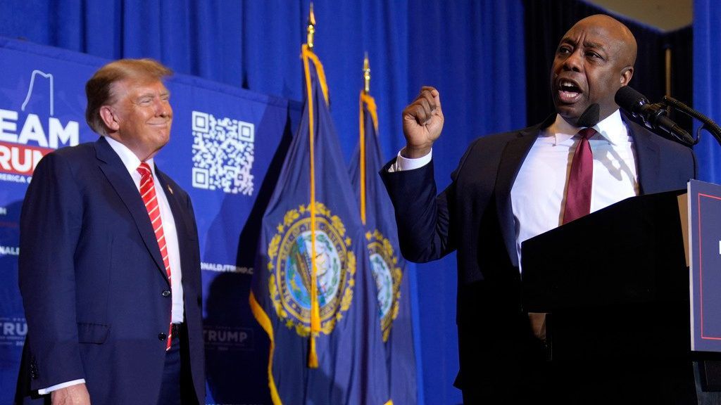 Former GOP presidential candidate Tim Scott endorses Trump