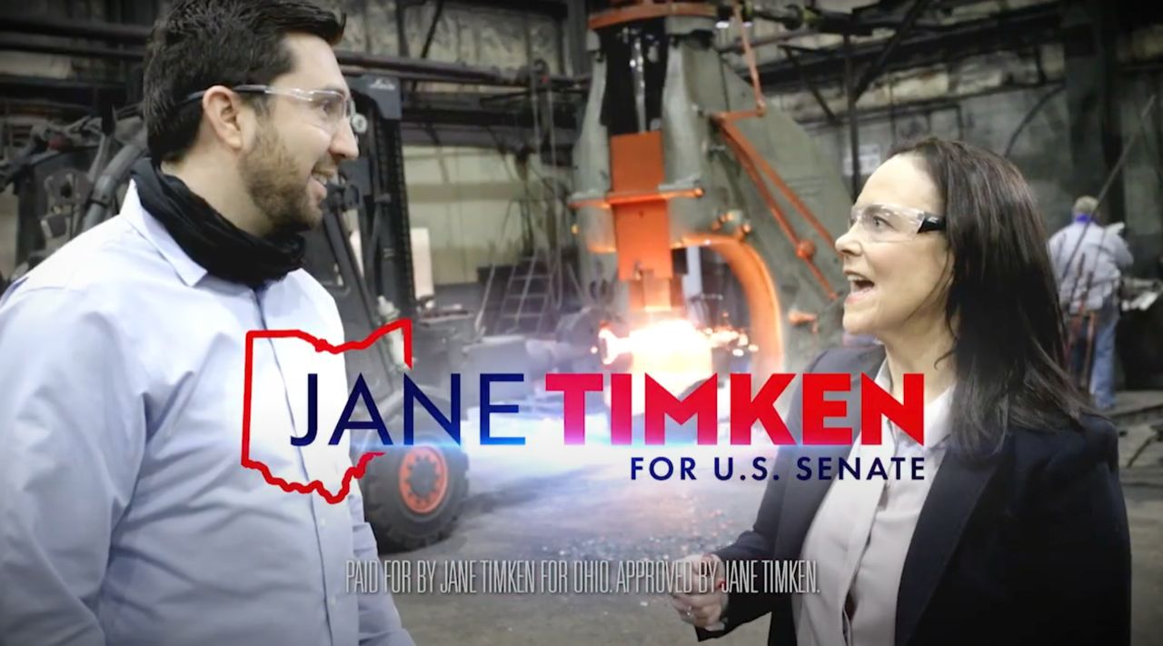 A TV ad from Senate candidate Jane Timken