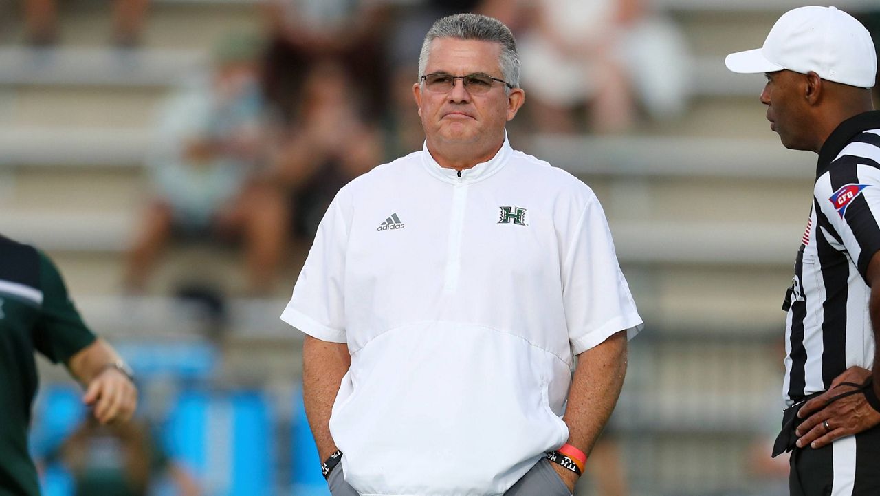 Todd Graham, seen here in a game against Colorado State on Nov. 20, resigned as University of Hawaii football coach on Friday following controversy about how he treated players. (AP Photo/Darryl Oumi)