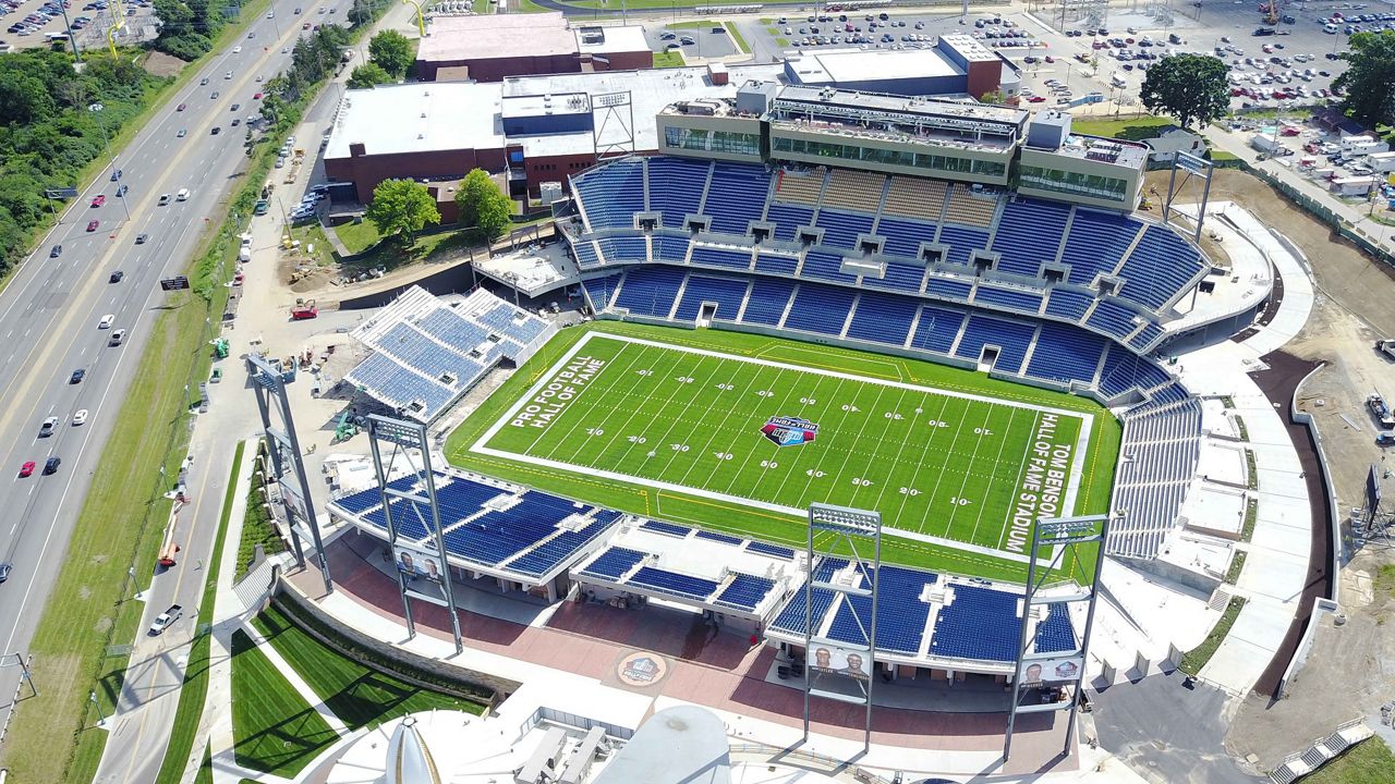 Tom Benson Hall of Fame Stadium. (AP Photo)