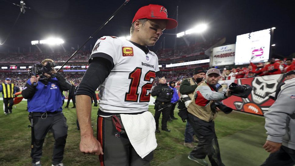 44-year-old Tom Brady is reportedly retiring after leading the Tampa Bay Buccaneers to a Super Bowl title last season (AP Photo).