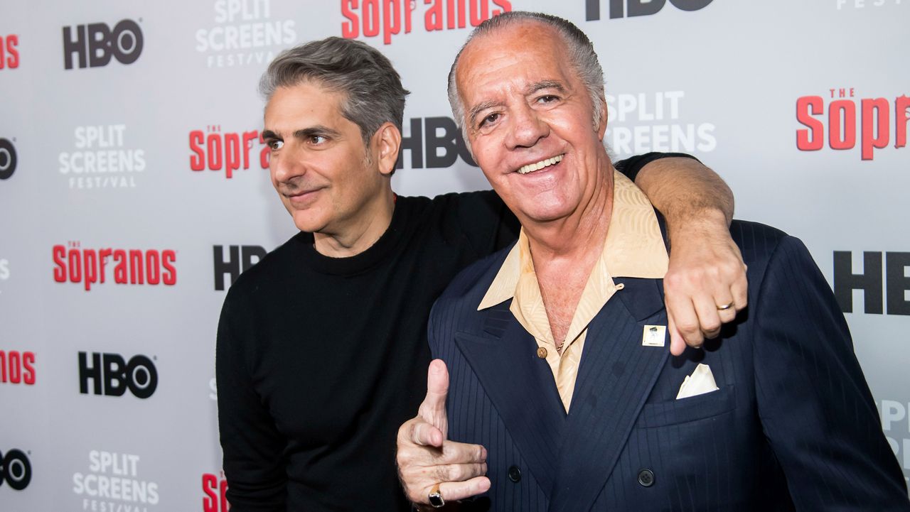 Michael Imperioli, left, and Tony Sirico attend HBO's "The Sopranos" 20th anniversary at the SVA Theatre on Wednesday, Jan. 9, 2019, in New York. (Photo by Charles Sykes/Invision/AP)