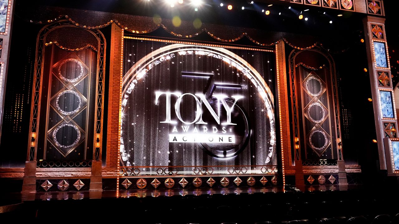 The stage appears before the start of the 75th annual Tony Awards on June 12, 2022 in New York.