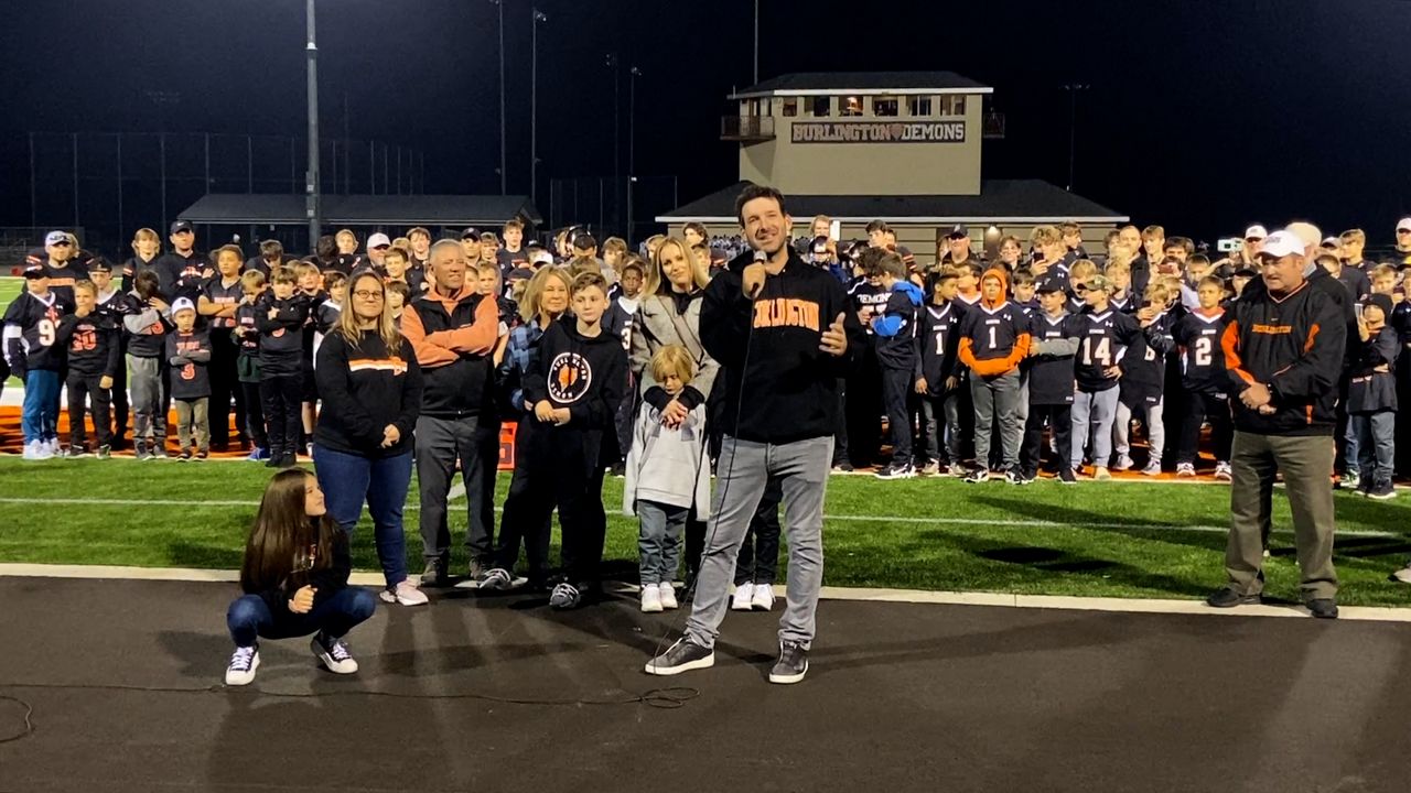 Burlington High School dedicates Tony Romo Field