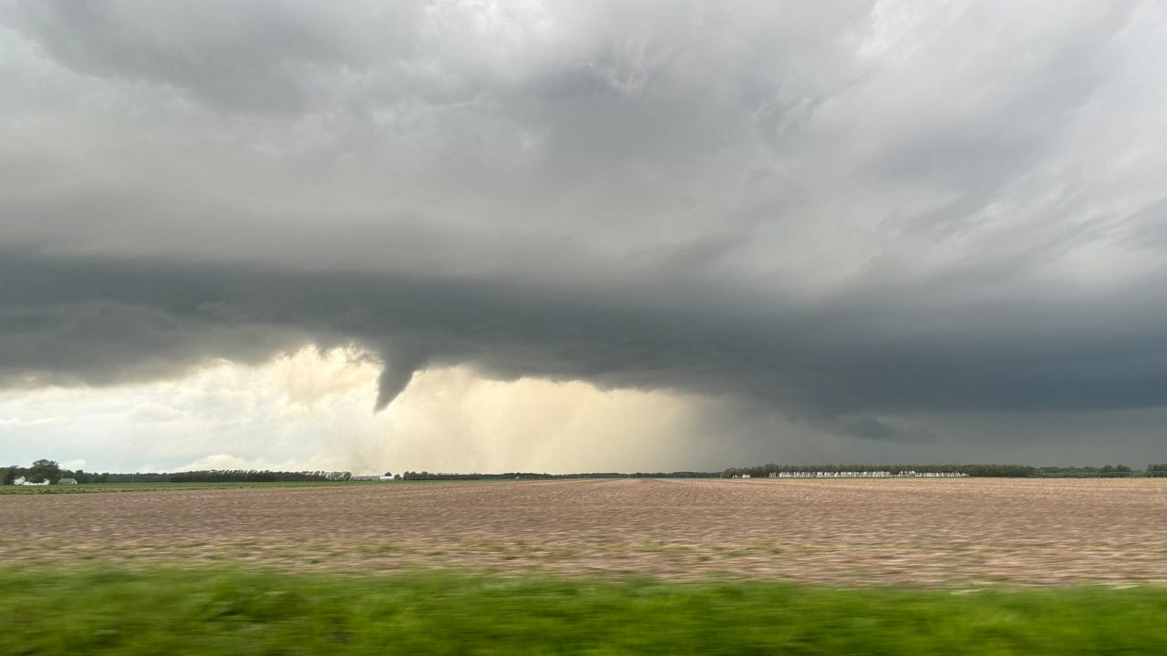 A reported tornado near Melrose, Ohio, on May 7, 2024. 