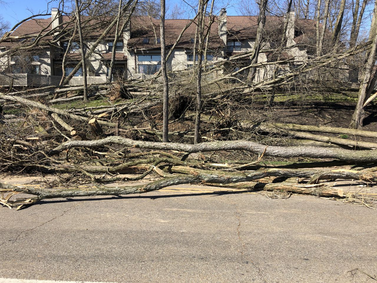 Tornado Damage Near Barberton, OH