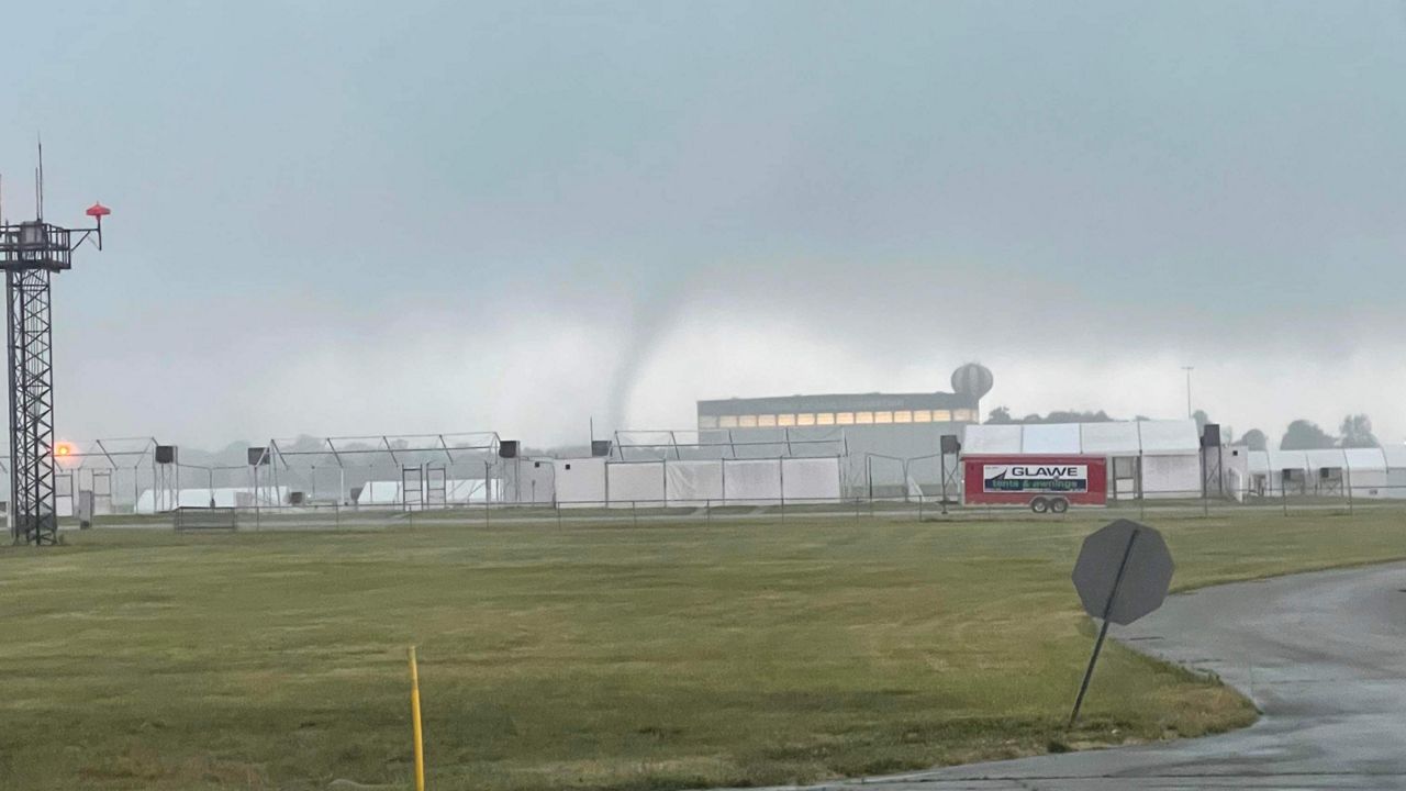 Tornado near Dayton International Airport Sunday night. (Chris Spencer)