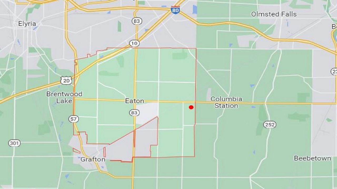An EF-0 tornado touched down in Eaton Township in northeast Ohio on April 25, 2022. (Photo courtesy of Google Maps)
