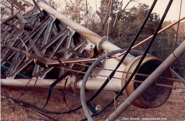 The base of one of the collapsed towers