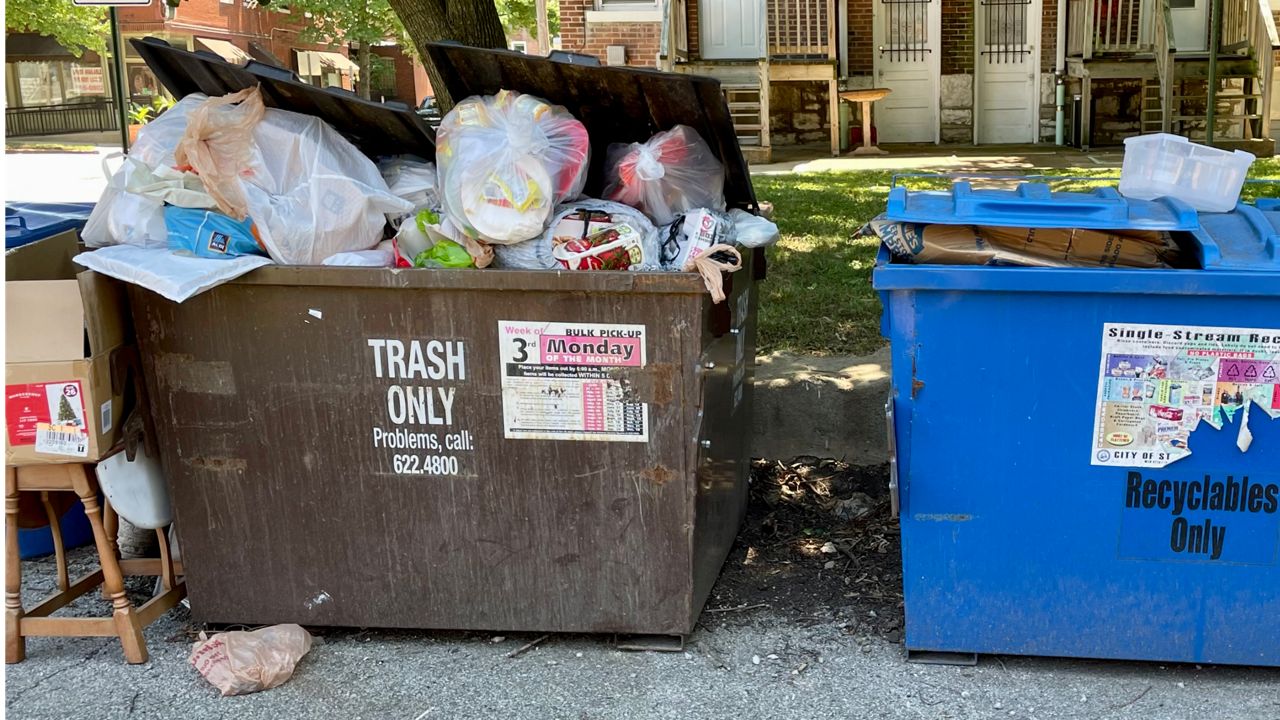 To effectively pick up waste, St. Louis City's refuse division needs 50 trucks, including alleyway and road carts, and 50 drivers. 