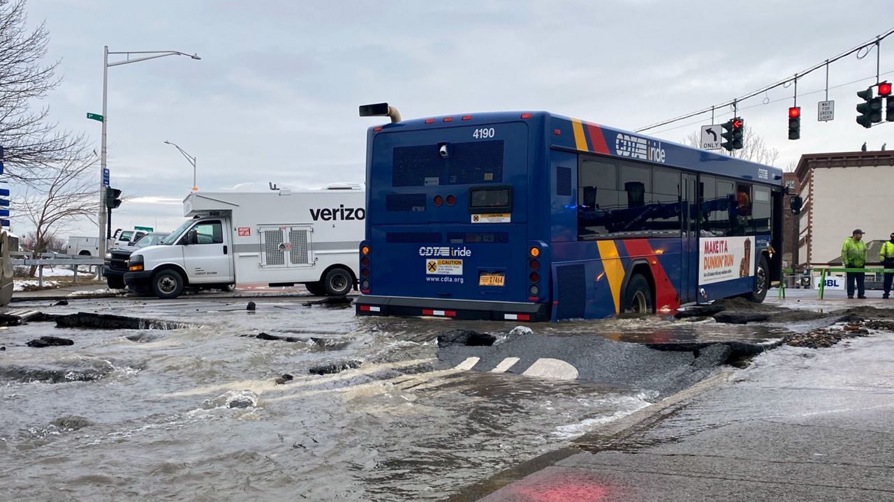 troy water main break