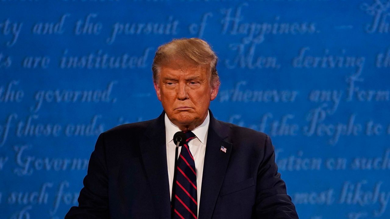 President Donald Trump during the presidential debate Tuesday, Sept. 29  (AP Photo/Julio Cortez)