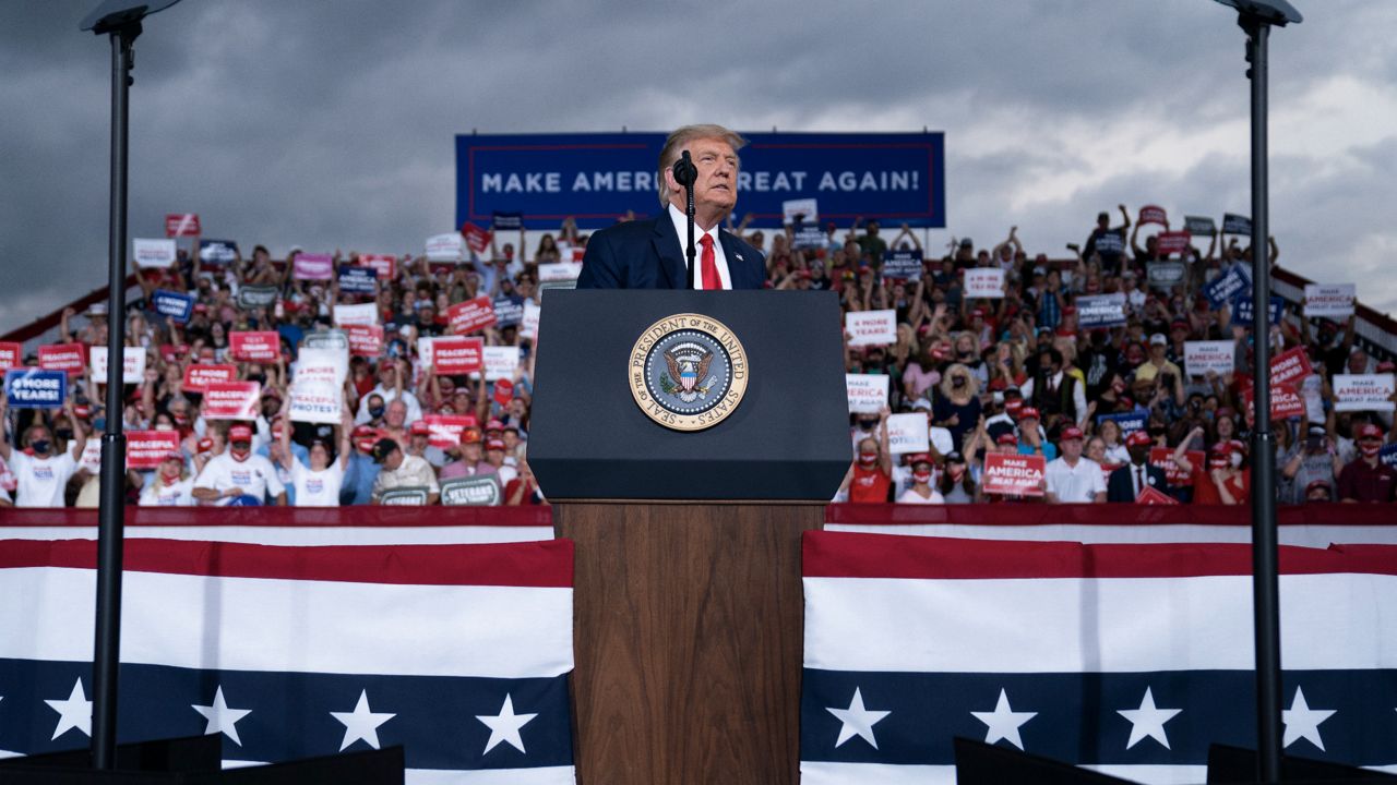 President Donald Trump held a campaign event in Winston-Salem, North Carolina.