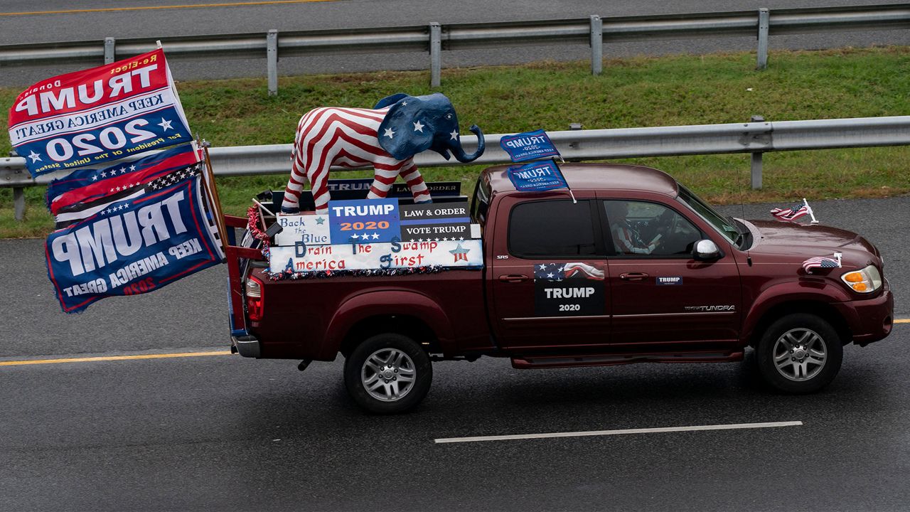 Pro Trump Caravan Blocks Voting Center in Temecula