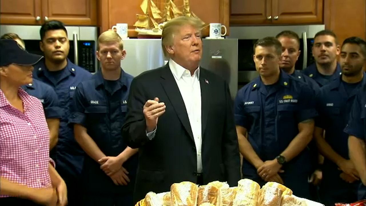 President Trump speaks to the U.S. Coast Guard