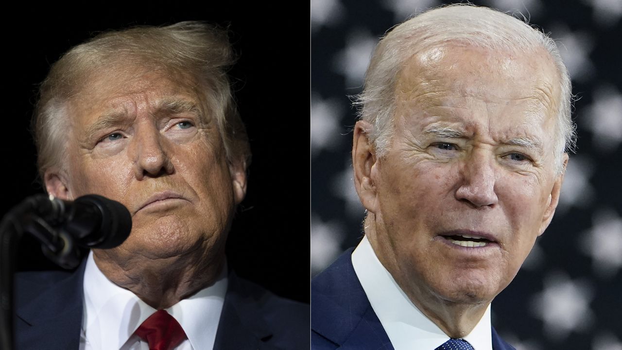 Former President Donald Trump and President Joe Biden (AP Photo, File)