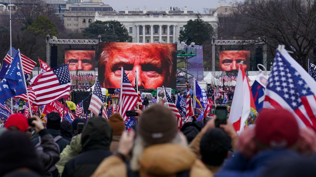 Supporters of President Donald Trump supporters attend a rally near the White House in Washington, on Jan. 6, 2021. (AP Photo/John Minchillo, File)