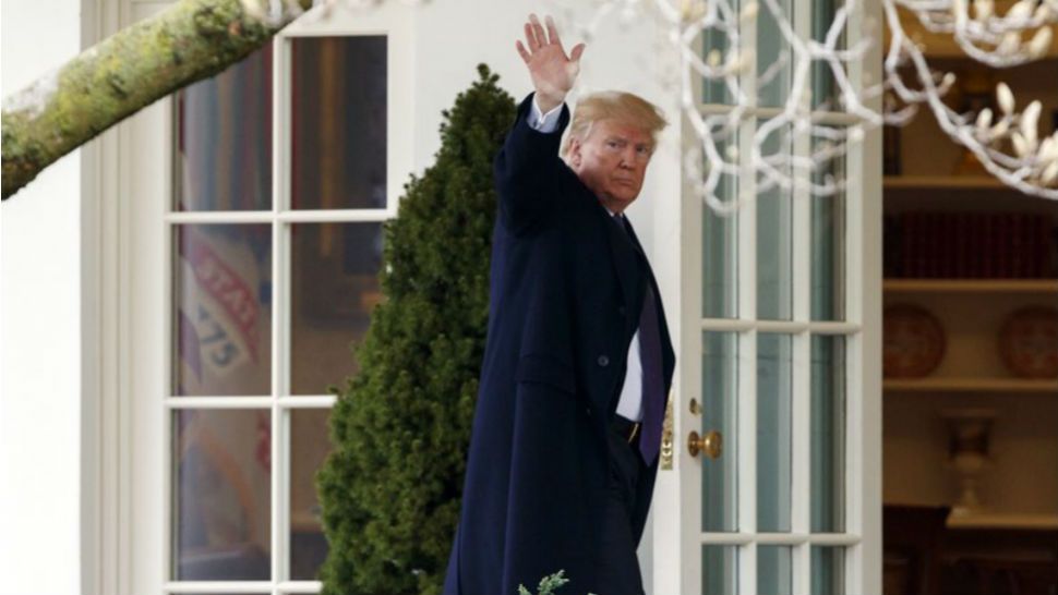 President Donald Trump walks to the Oval Office after speaking at the Latino Coalition Legislative Summit, Wednesday, March 7, 2018, in Washington. (AP Photo/Evan Vucci)