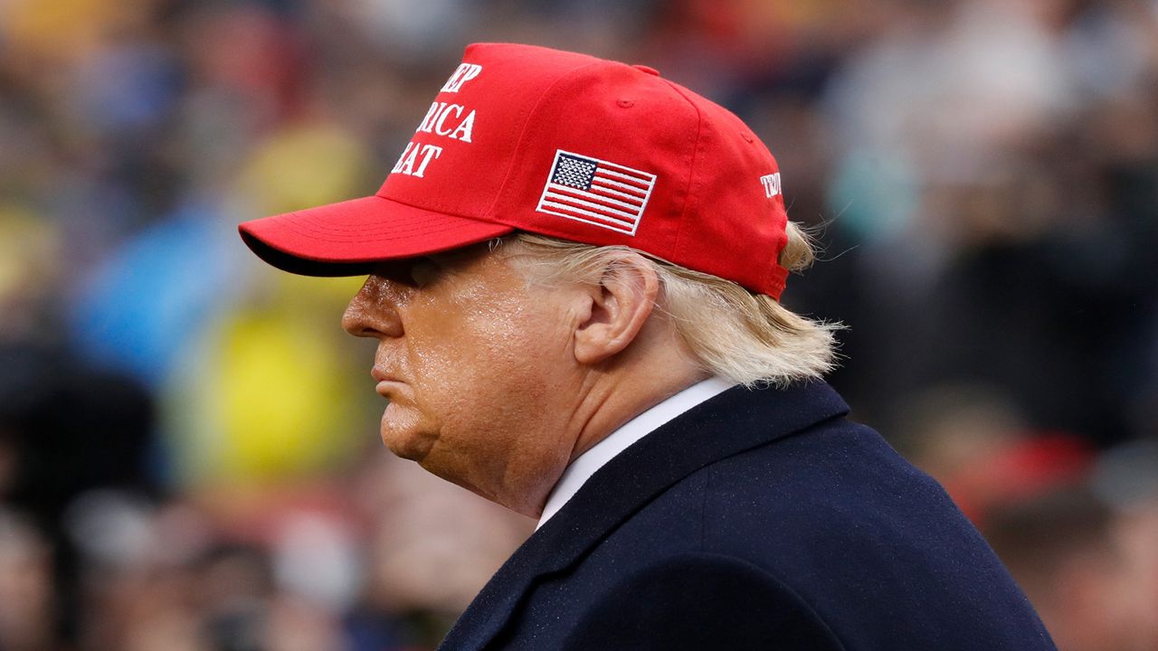 Trump with hot sale hat on