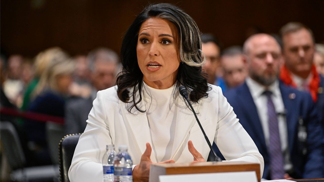 Tulsi Gabbard, President Donald Trump's choice to be the director of national intelligence, arrives to appear before the Senate Intelligence Committee for her confirmation hearing on Capitol Hill Thursday, Jan. 30, 2025, in Washington. (AP Photo/John McDonnell)