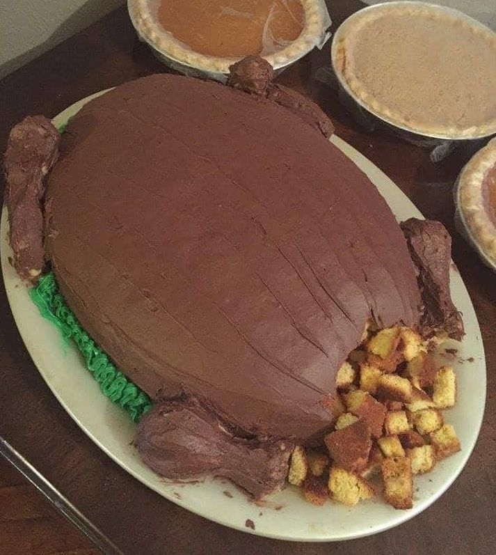 DeMarco designed a Thanksgiving cake in the shape of a turkey. He learned some of his skills watching designer bakers like Duff Goldman. (Photo courtesy of Andrea Peyton)