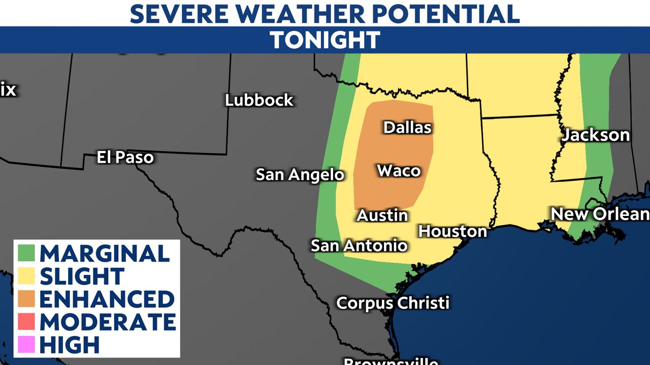Severe storms possible into Tuesday night
