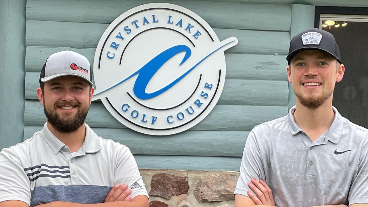 Owner Tyler Luedtke, left, and manager Jared Kraftzenk are looking to make Crystal Lake Golf Course in Plymouth a success. 