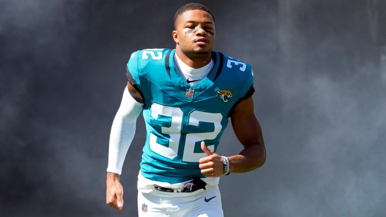 Jaguars cornerback Tyson Campbell on Tuesday signed a 4-year, $76.5 million contract extension that includes up to $53.4 million guaranteed, a person familiar with negotiations said. (AP Photo/John Raoux, File)