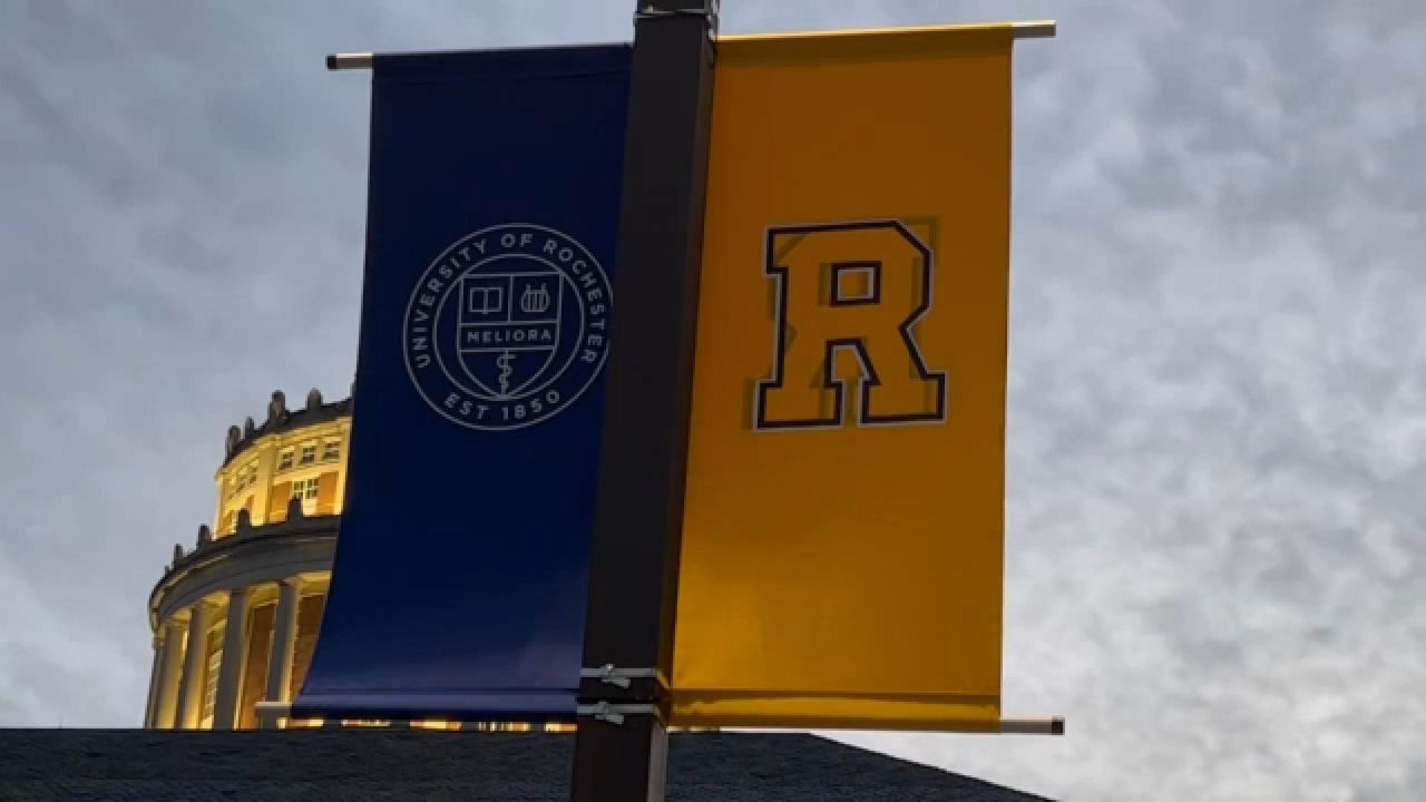 A University of Rochester banner