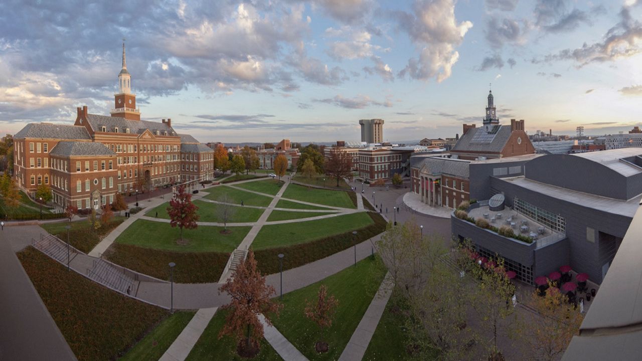 University of Cincinnati uptown campus view.