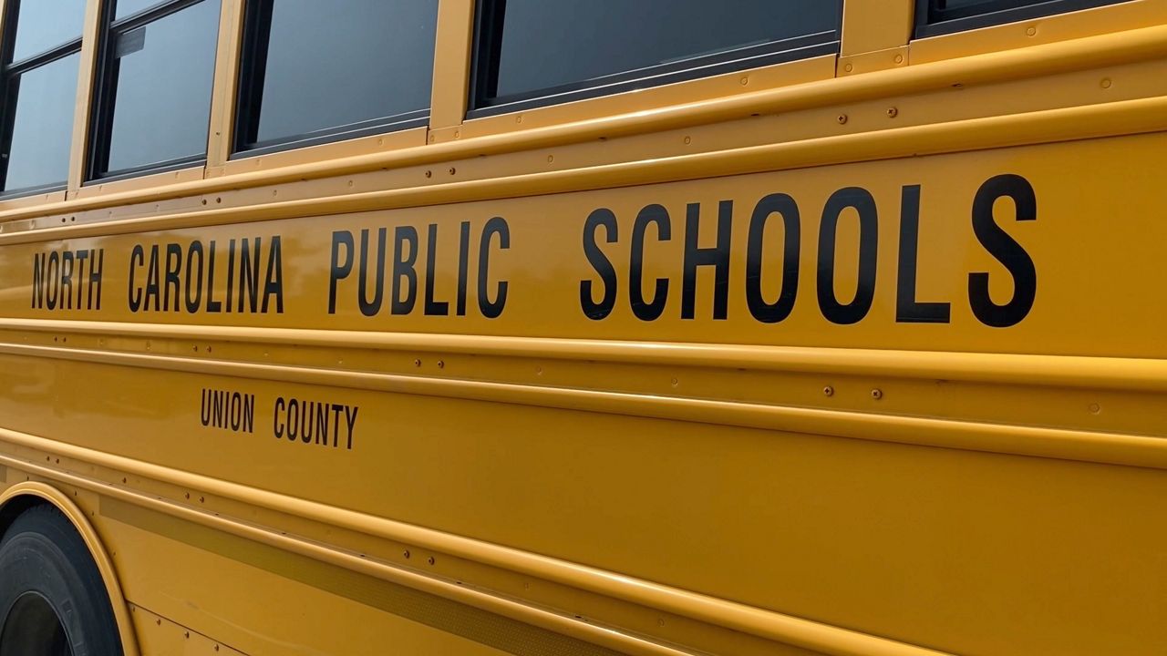 Union County School buses waiting to carry students to and from class for the 2022-2023 school year