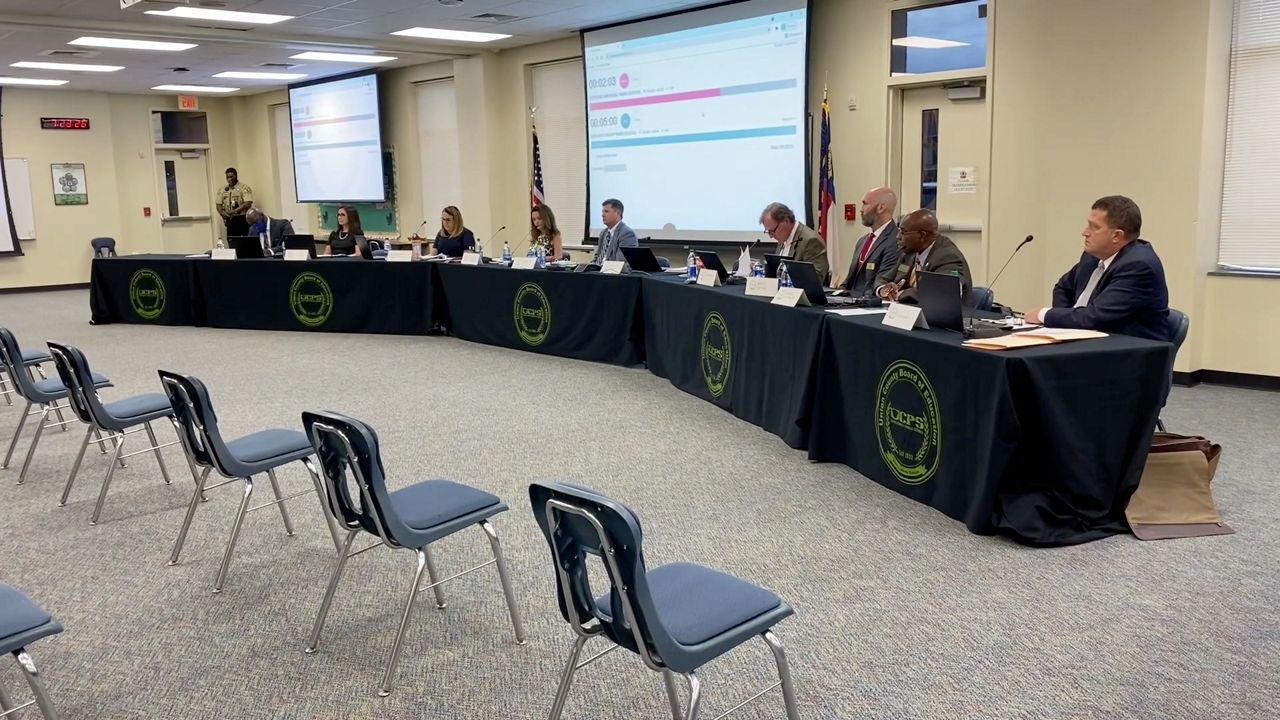 UCPS school board during one of their regular meetings this fall