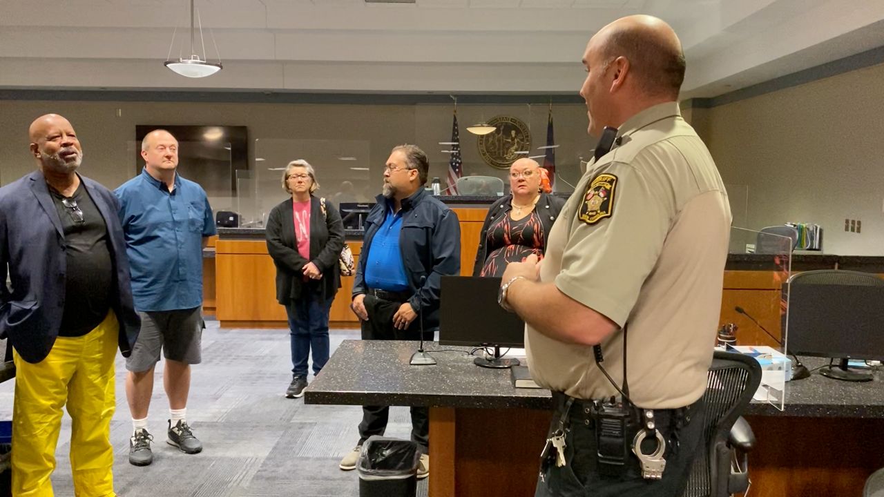 Citizens Academy getting a tour of the Union County courthouse in October