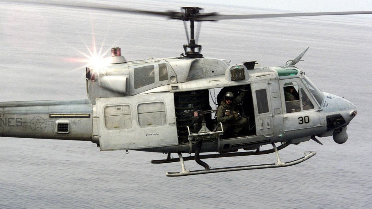 FILE - UH-1N Huey helicopter in flight (AP File Photo)