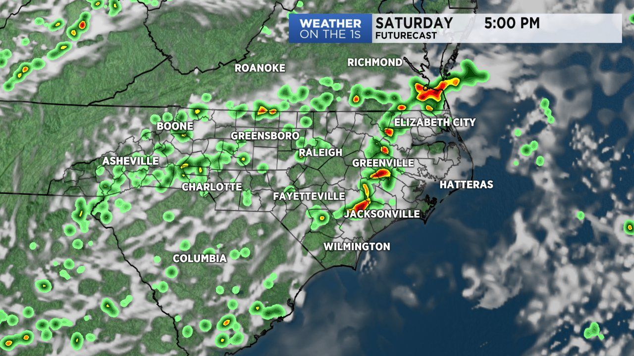 The window of opportunity for storms Saturday will last through the afternoon and evening hours.