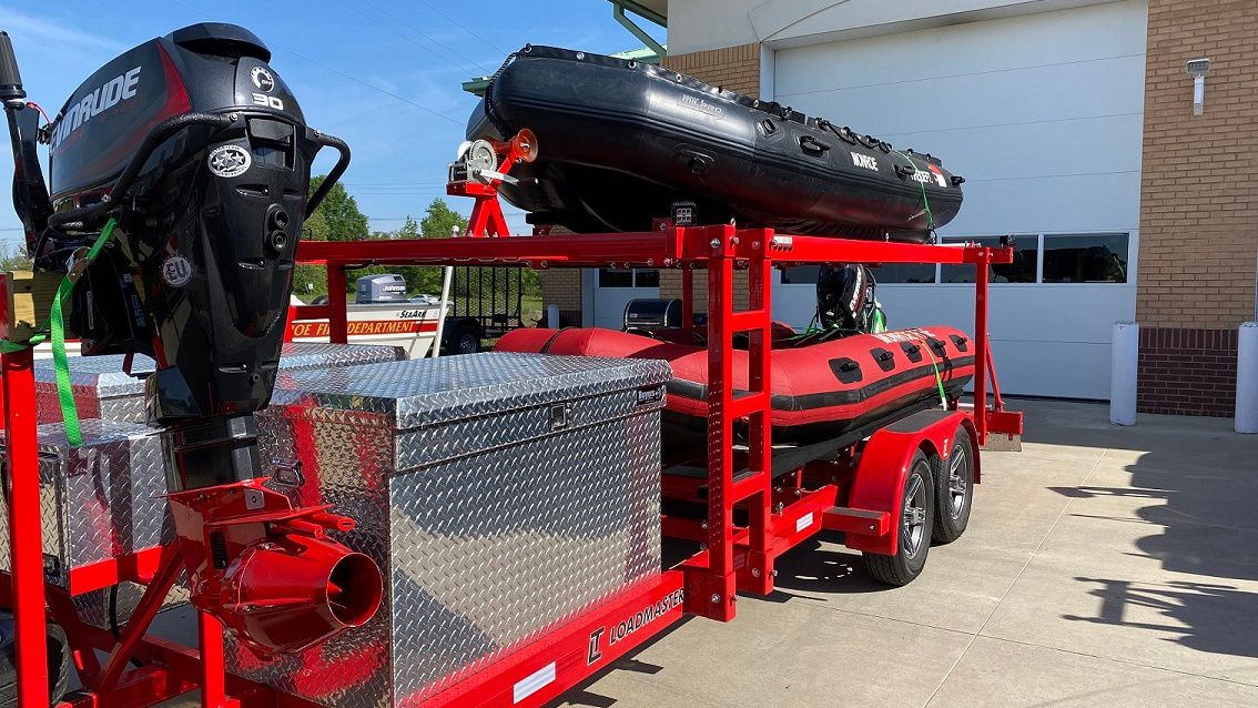 Monroe Fire Department showcases two of its water rescue crafts