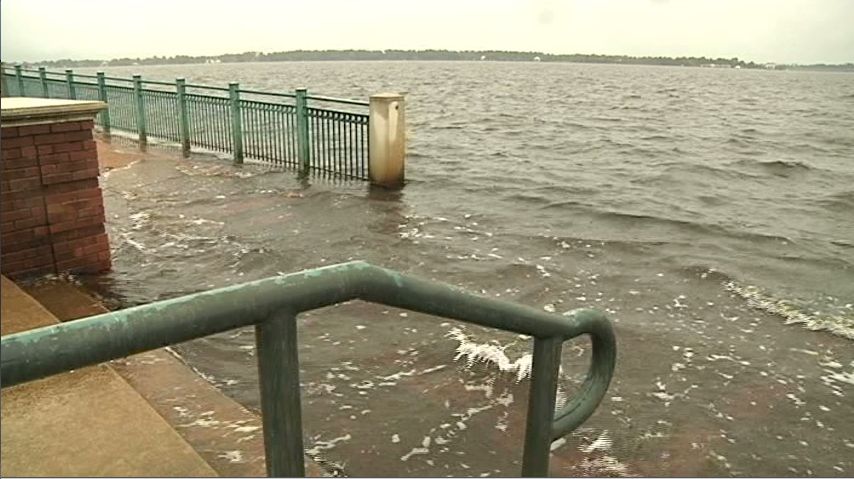 Heavy Rains Causes Flooding at Union Point Park in New Bern